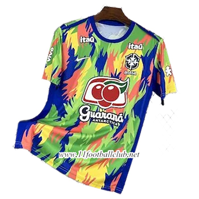 Training T-Shirts Brésil Vert/Bleu/Jaune/Orange 2025/2026