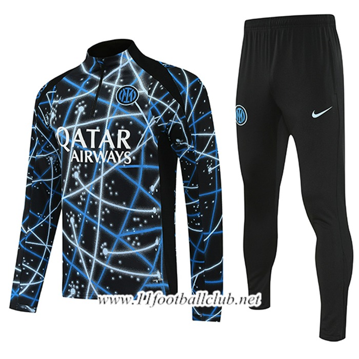 Ensemble Survetement de Foot Inter Milan Noir/Bleu 2025/2026