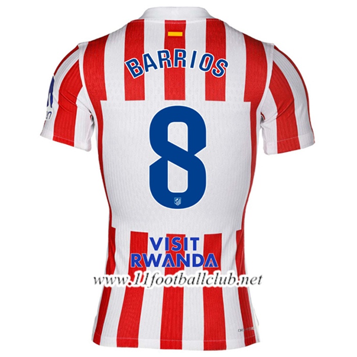 Maillot de Foot Atletico Madrid (BARRIOS #8) 2025/2026 Domicile