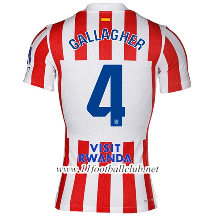 Maillot de Foot Atletico Madrid (GALLAGHER #4) 2025/2026 Domicile