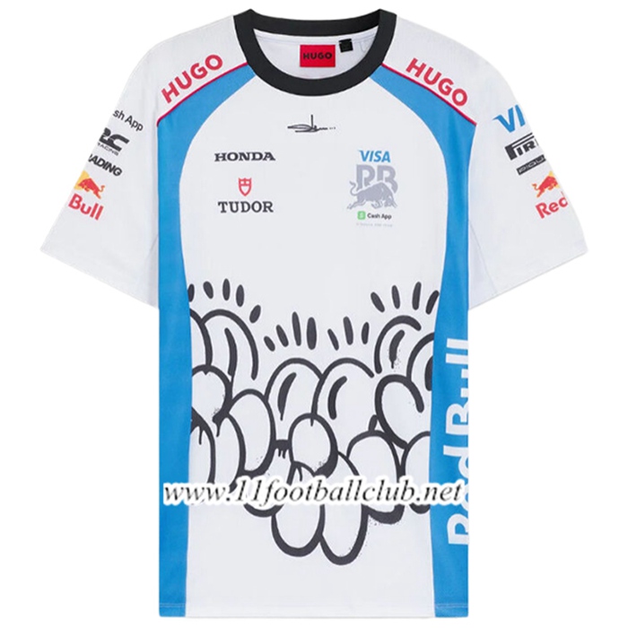 T-Shirt F1 RedBull Racing Team Bleu/Blanc 2025