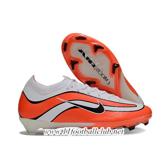 Nike Chaussures de Foot AIR Zoom Mercurial Vapor 16 Elite XXV FG Blanc/Orange/Noir -02