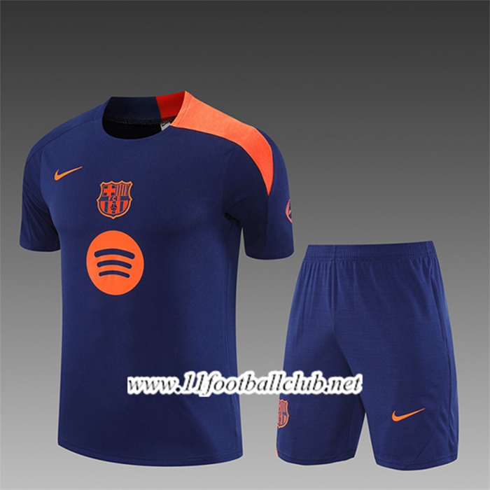 Ensemble Training T-Shirts FC Barcelone Enfant Pourpre/Orange 2025/2026