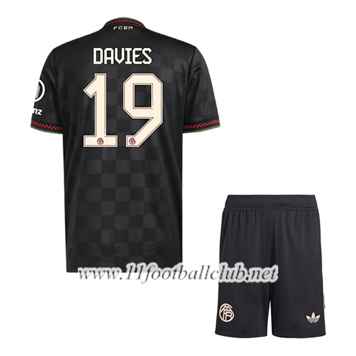 Maillot de Foot Bayern Munich (DAVIES #19) Enfant Champions League 2025/2026