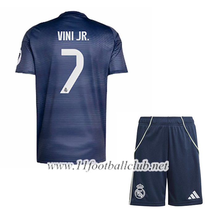 Maillot de Foot Real Madrid (VINI JR. #7) Enfant Exterieur 2025/2026