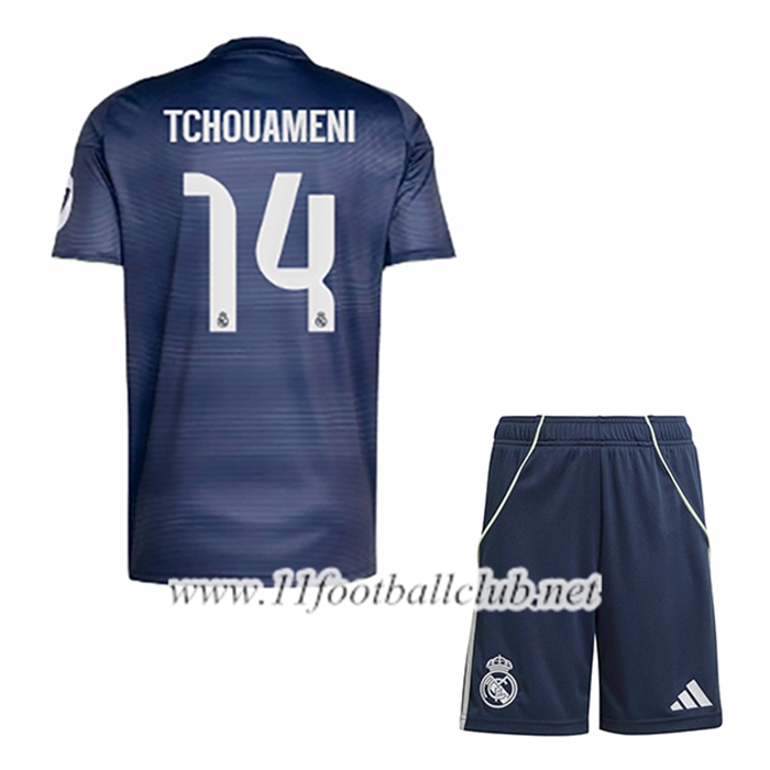 Maillot de Foot Real Madrid (TCHOUAMÉNI #14) Enfant Exterieur 2025/2026