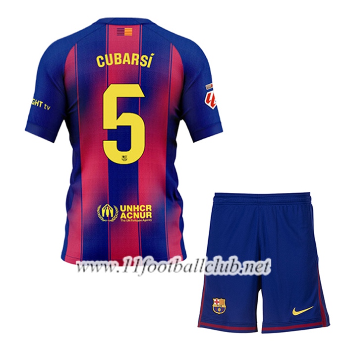 Maillot de Foot Barcelone (CUBARSÍ #5) Enfant Domicile 2025/2026