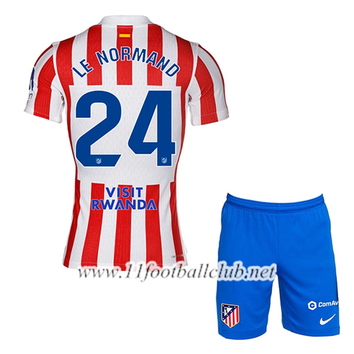 Maillot de Foot Atletico Madrid (LE NORMAND #24) Enfant Domicile 2025/2026