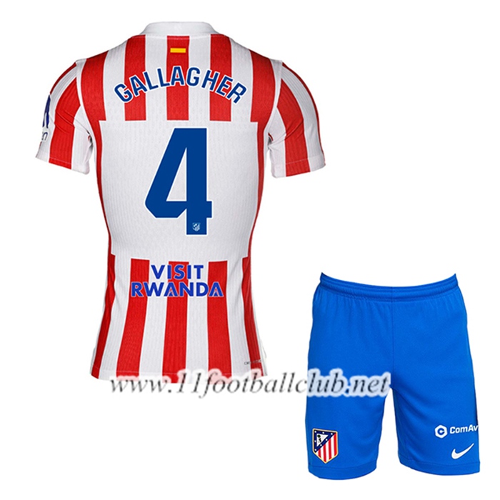 Maillot de Foot Atletico Madrid (GALLAGHER #4) Enfant Domicile 2025/2026