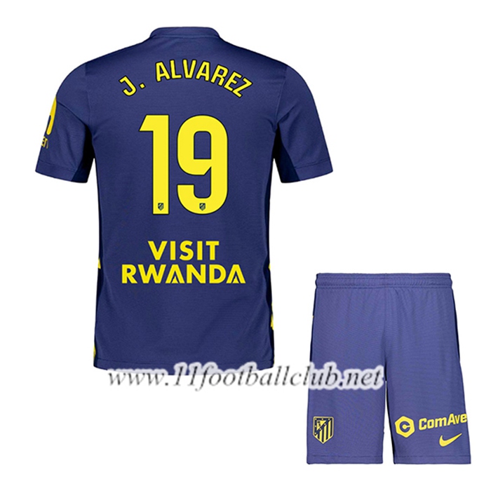 Maillot de Foot Atletico Madrid (J. ALVAREZ #19) Enfant Exterieur 2025/2026