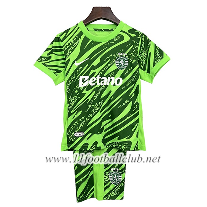 Maillot de Foot Sporting Enfant Gardien De But Vert 2025/2026