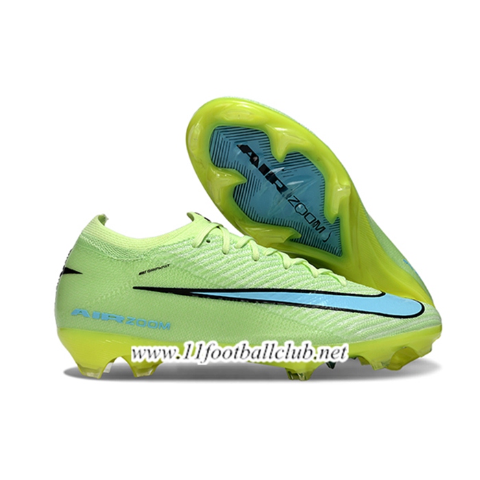 Nike Chaussures de Foot AIR Zoom Mercurial Vapor 16 Elite XXV FG Vert/Bleu