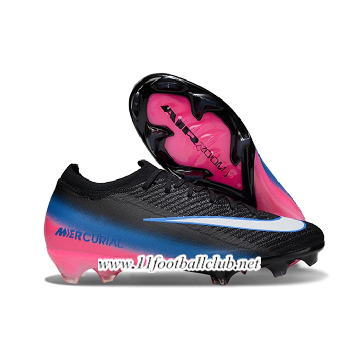 Nike Chaussures de Foot AIR Zoom Mercurial Vapor 16 Elite XXV FG Noir/Blanc/Bleu/Rose -02