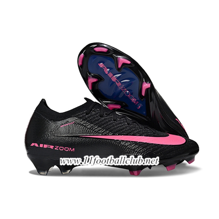 Nike Chaussures de Foot AIR Zoom Mercurial Vapor 16 Elite XXV FG Noir/Rose