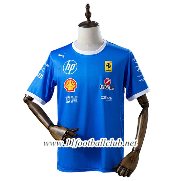 T-Shirt F1 Scuderia Ferrari Team Bleu 2025