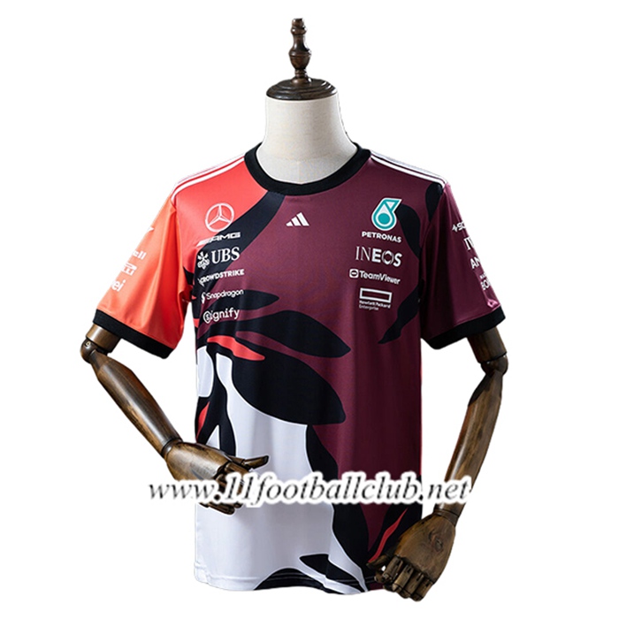 T-Shirt F1 Mercedes Benz Team Pourpre/Noir/Orange 2025
