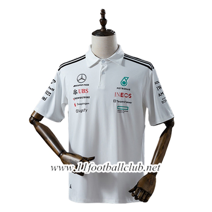 Polo F1 Mercedes Benz Team Blanc/Noir 2025