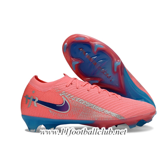 Nike Chaussures de Foot AIR Zoom Mercurial Vapor 16 Elite XXV FG Rose/Bleu/Pourpre