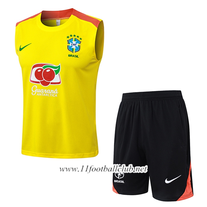 Ensemble Training Debardeurs Brésil Jaune/Orange 2025/2026