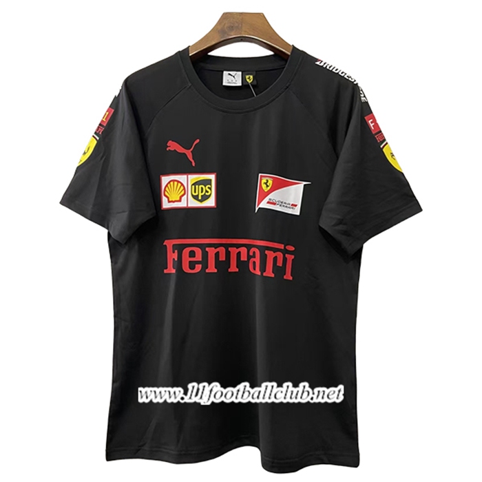 T-Shirt F1 Scuderia Ferrari Team Noir 2025