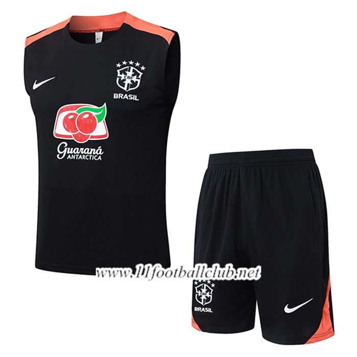 Ensemble Training Debardeurs Brésil Noir/Orange 2025/2026