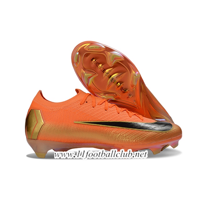 Nike Chaussures de Foot AIR Zoom Mercurial Vapor 16 Elite XXV FG Orange/Noir -03