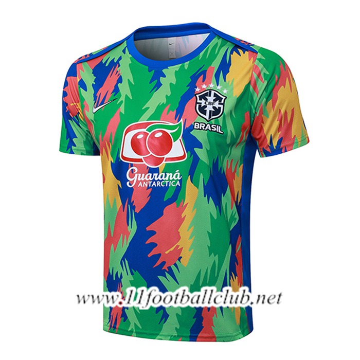 Training T-Shirt Brésil Vert/Bleu 2025/2026