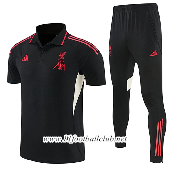 Ensemble Polo Foot FC Liverpool Noir/Rouge/Blanc 2026/2027