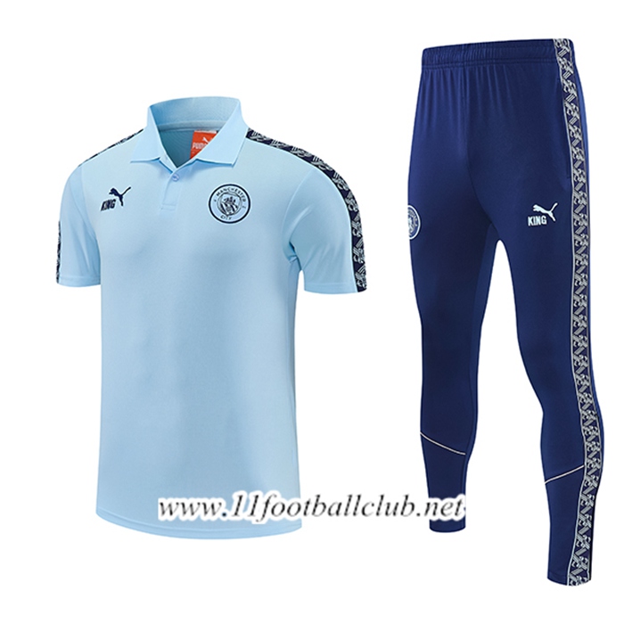Ensemble Polo Foot Manchester City Bleu Clair 2026/2027