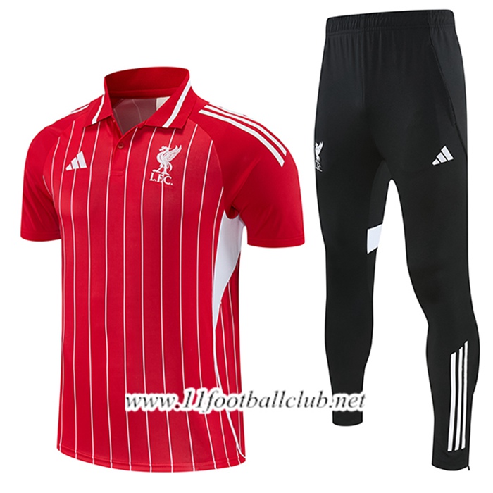 Ensemble Polo Foot FC Liverpool Rouge/Blanc 2026/2027