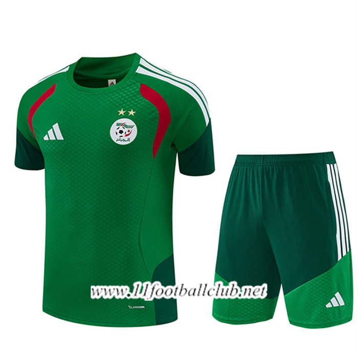 Ensemble Training T-Shirt Algeria Vert/Blanc/Rouge 2026/2027