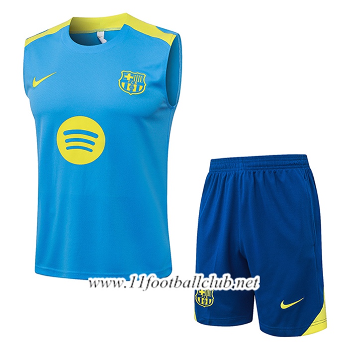 Ensemble Training Debardeurs FC Barcelone Bleu/Vert 2026/2027