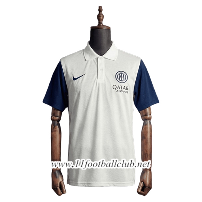 Polo Foot Inter Milan Blanc/Bleu 2026/2027