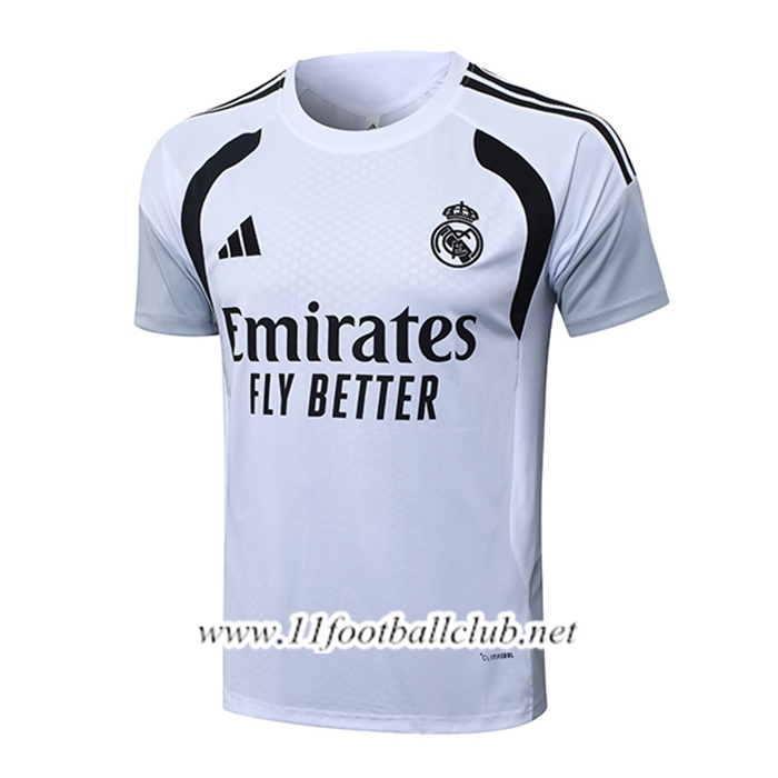 Training T-Shirt Real Madrid Blanc/Noir 2026/2027