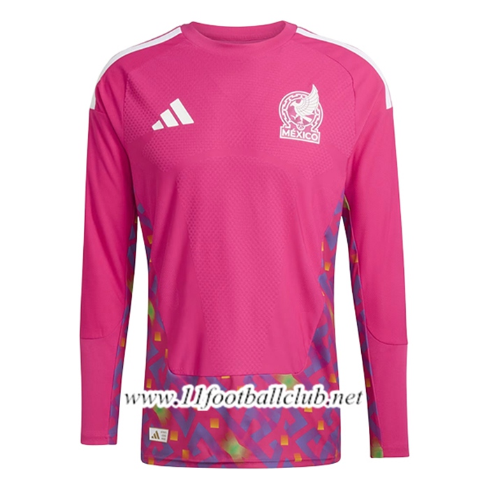 Maillot Equipe Foot Mexique Manches Longues Gardien De But Rose 2026/2027