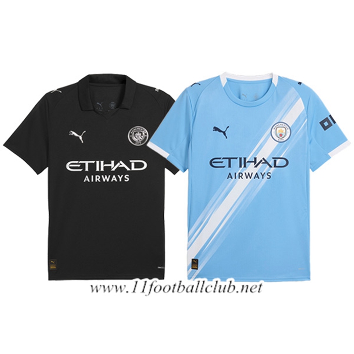 Maillot Manchester City Coffret Cadeau Promotionnel Domicile + Exterieur 2025/2026