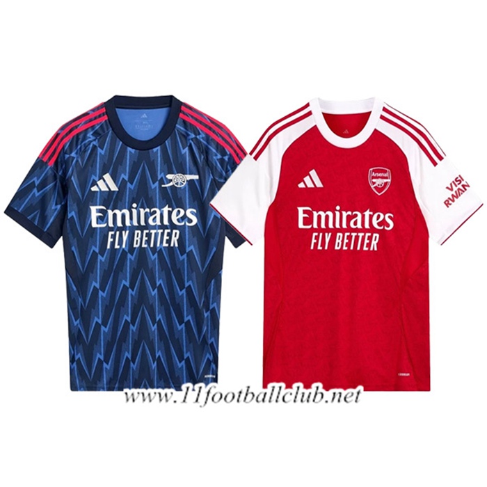 Maillot Arsenal Coffret Cadeau Promotionnel Domicile + Exterieur 2025/2026
