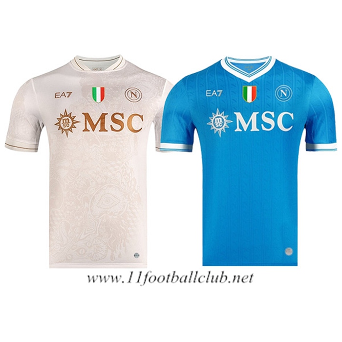 Maillot SSC Naples Coffret Cadeau Promotionnel Domicile + Exterieur 2025/2026
