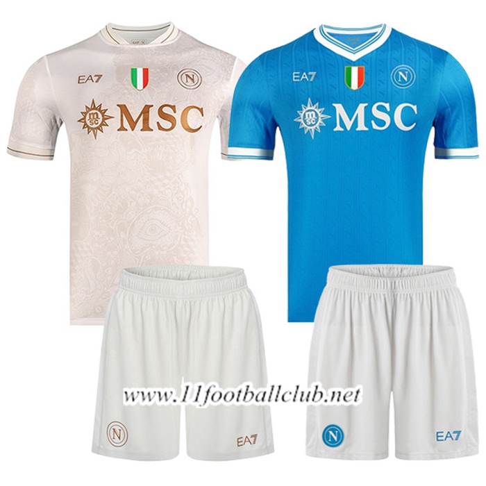 Maillot SSC Naples Coffret Cadeau Promotionnel Domicile + Exterieur + Short 2025/2026
