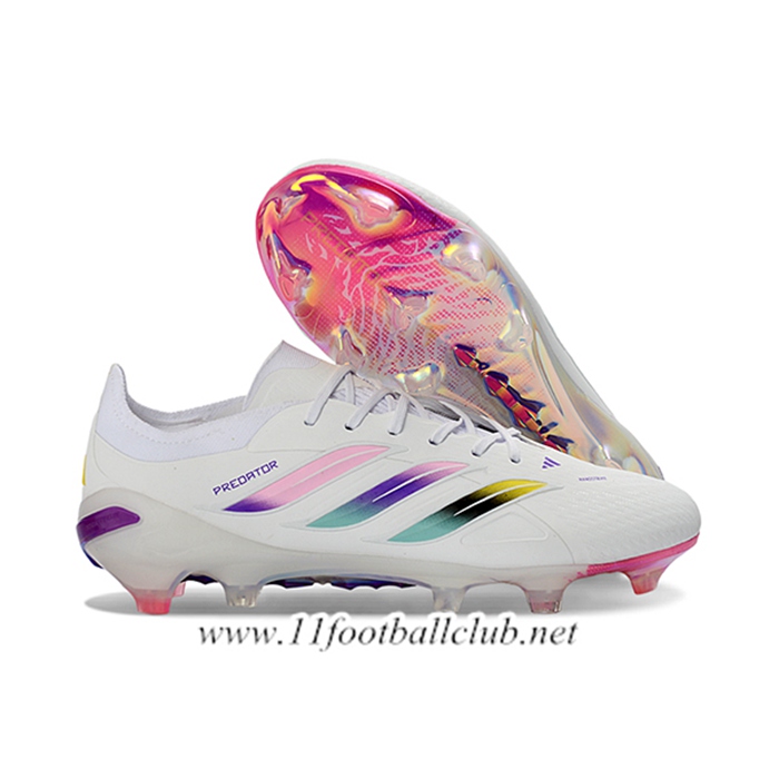 Adidas Chaussures de Foot 26 Predator Elite FG Blanc/Rose