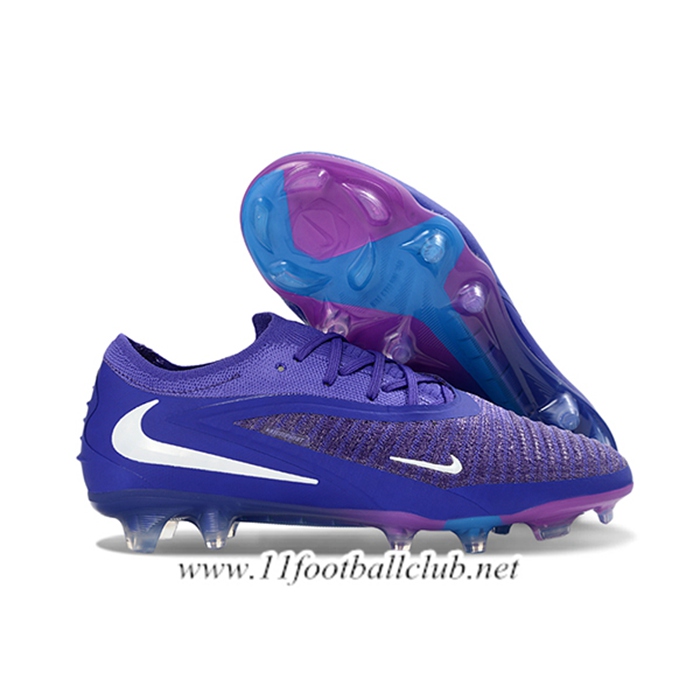 Nike Chaussures de Foot Phantom GX III Elite FG Pourpre/Blanc