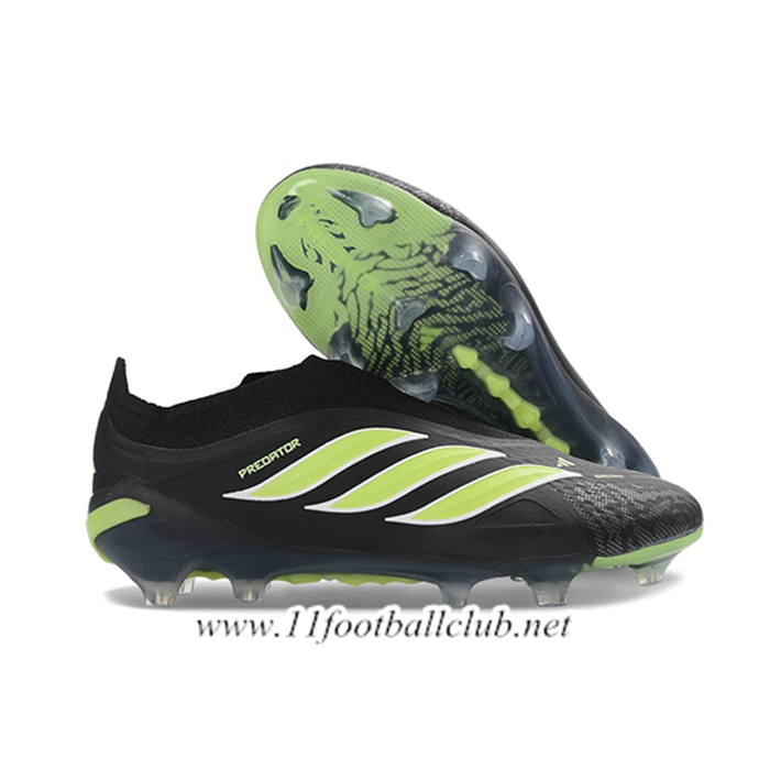 Adidas Chaussures de Foot 26 Predator Elite LL FG Noir/Vert