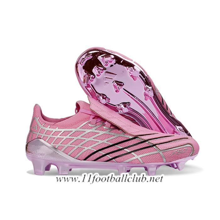 Adidas Chaussures de Foot F50 Elite FG Rose/Gris