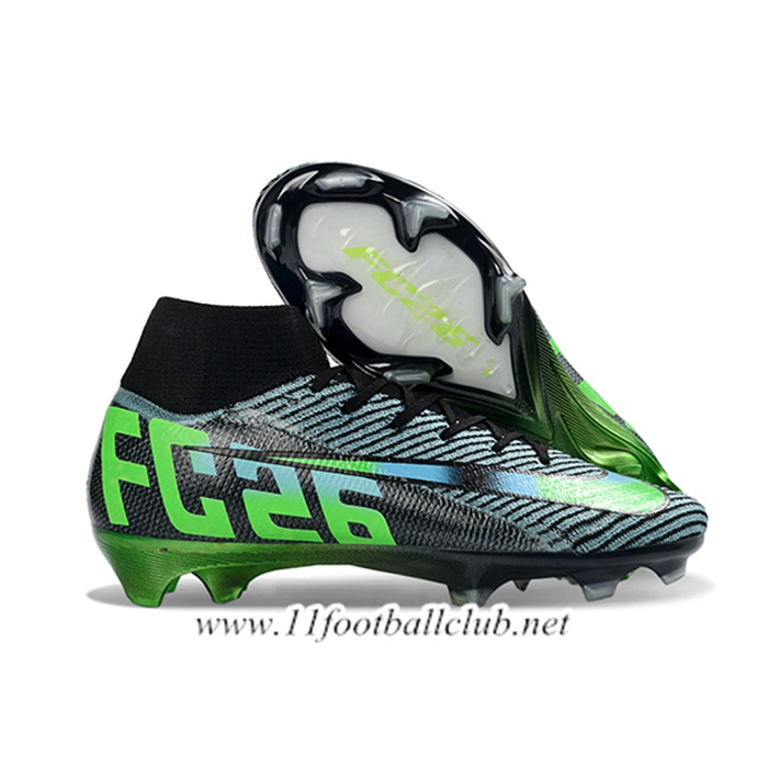 Nike Chaussures de Foot Air Zoom Mercurial Superfly IIX Elite FG Noir/Bleu/Vert