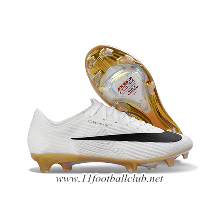 Nike Chaussures de Foot AIR Zoom Mercurial Vapor 17 Elite XXVI FG Blanc/Noir/Jaune