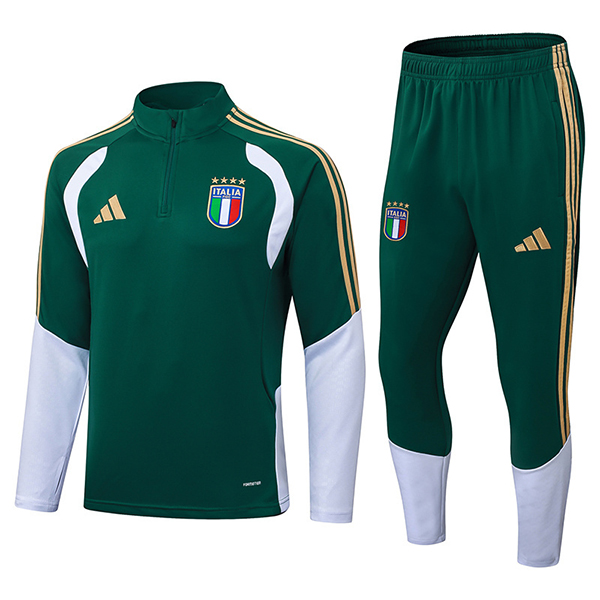 Ensemble Survetement de Foot Italie Vert/Jaune/Blanc 2025/2026
