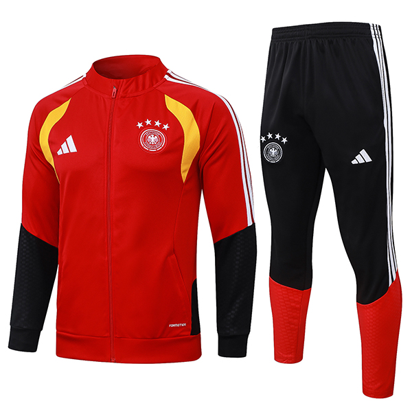 Ensemble Veste Survetement de Foot Allemagne Rouge/Noir/Jaune 2025/2026