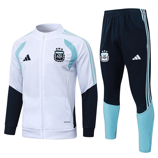 Ensemble Veste Survetement de Foot Argentine Blanc/Bleu 2025/2026