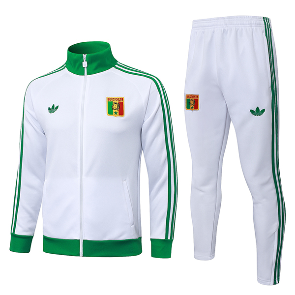 Ensemble Veste Survetement de Foot Foot Sénégal Blanc/Vert 2025/2026 -02