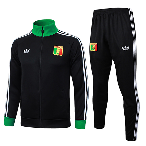 Ensemble Veste Survetement de Foot Foot Sénégal Noir/Vert 2025/2026